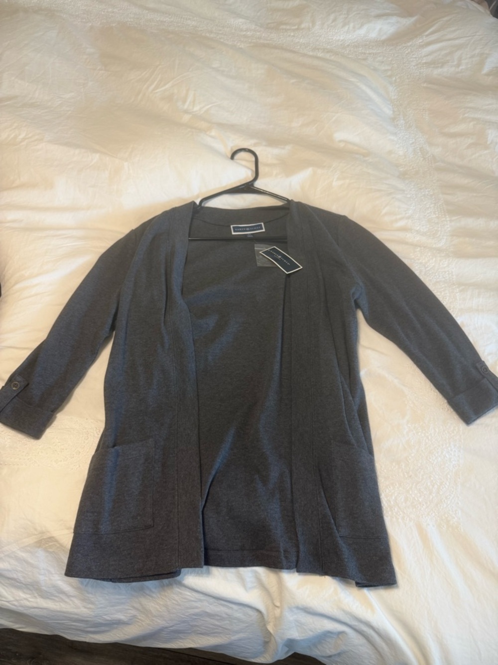 🩶NWT Karen Scott Grey Cardigan - size PS🩶 petite small
